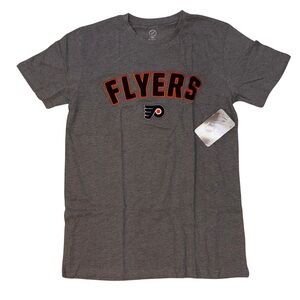 NHL Philadelphia Flyers Embroidered Logo T-shirt Tee M 38/40 Hockey Fan Gear